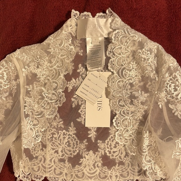 Bridal cover up!! Beaded lace jacket! - Picture 4 of 6